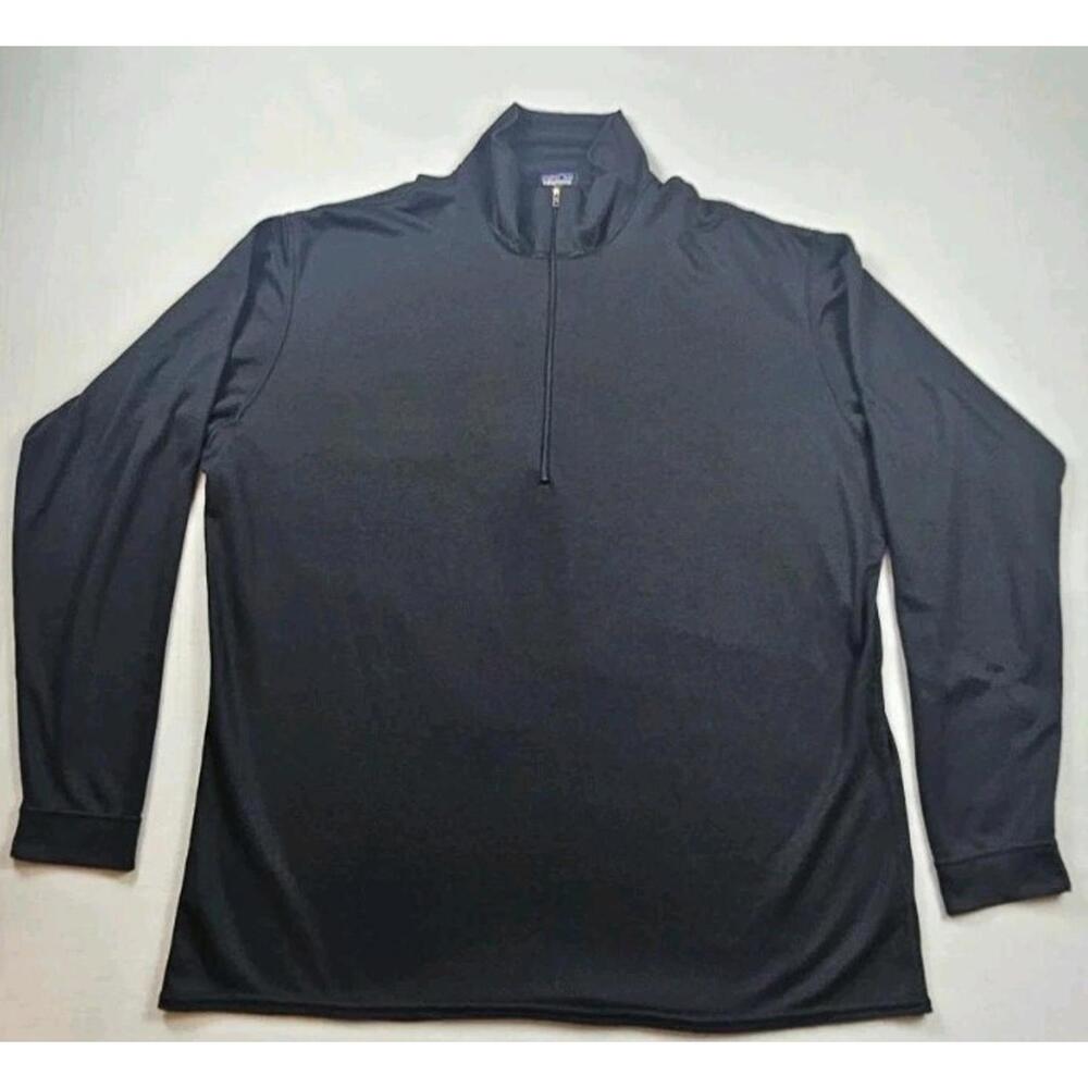 VINTAGE Patagonia Sweater Adult Large Black Capilene 1/4 Zip Pullover USA Mens L